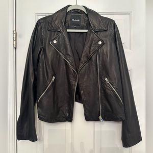 Madewell Black Leather Biker Jacket